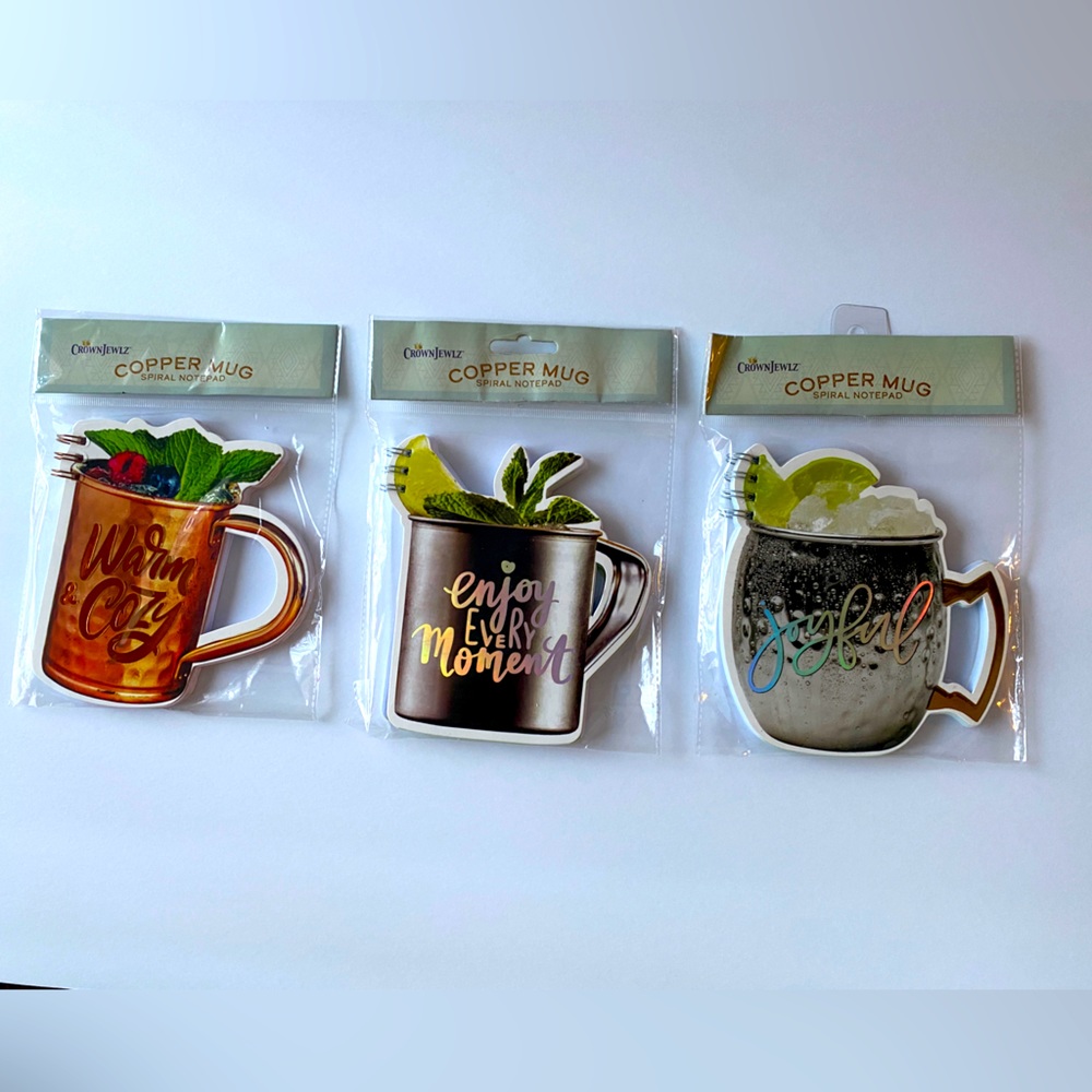 LOVELY 3-Pack COOPER MUG SPIRAL NOTEPADS‎